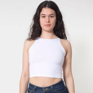 American apparel cotton spandex cropped tank top